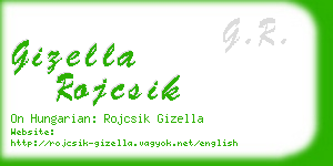 gizella rojcsik business card